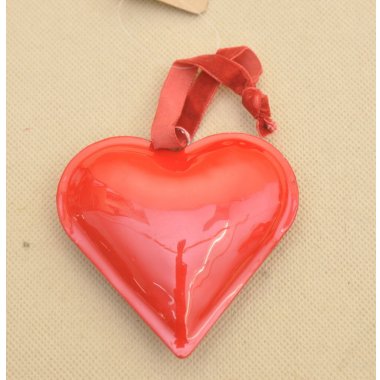 ART21255 SERCE METALOWE CZERWONE H 9*9 CM
