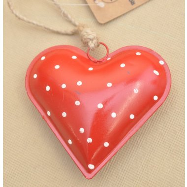 ART21277 SERCE METALOWE CZERWONE H 11*11 CM