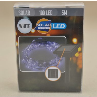 CZ6540030 LAMPKI SOLARNE 100LED DRUT OP.20 B.ZIMNE