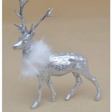 TG78143-1 JELEŃ SREBNY Z FUTERKIEM 26 H CM