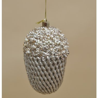 TG78156 BOMBKA ŻOŁĄDŹ STYROPIAN BROKAT H 12*8 CM