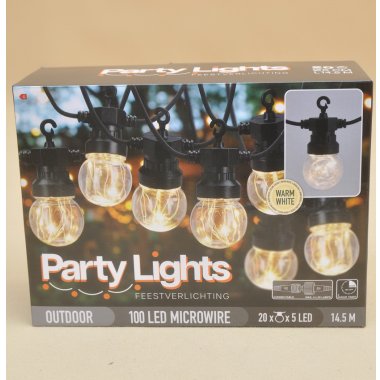LE2200140 LAMPKI OGRODOWE 20LED B.CIEPŁE+G+TIMER