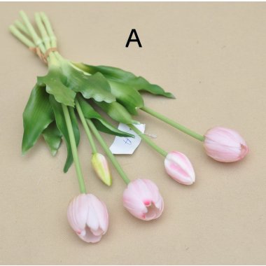 VIP1725 BUKIET*5 TULIPAN WIĄZKA GUMOWY 40 CM OP.12