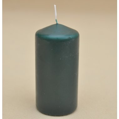 SW60120-060 ŚWIECA WALEC B.ZIELEŃ 6X12CM OP/6SZT