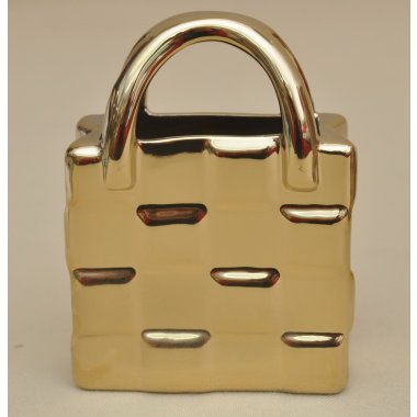 TD00703 OSŁONKA TOREBKA CERAMIKA ZŁ. H19*15CM OP.1