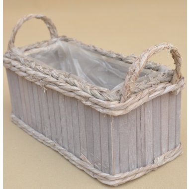 WXP250287 OSŁONKA DREWNO BOHO H14*30*14CM