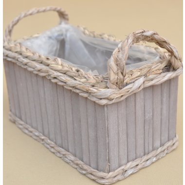 WXP250288 OSŁONKA DREWNO BOHO H14*26*15CM