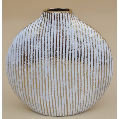 BNC-293-01391 WAZON  BIAŁY PRĄZKI H24*24 CM