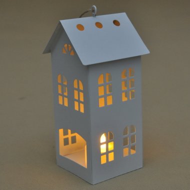 BNM-84-01015 DOMEK LAMPION BIAŁY METAL H 16*7 OP.6