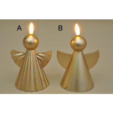 AX5438920 ŚWIECZKA ANIOŁ ZŁOTY WOSK LED H 14*9 CM