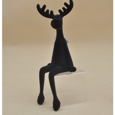 BNPK-3-04540 RENIFER FLOCK CZARNY ZWISAJĄCY H30CM