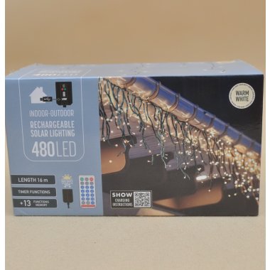 AEX100160 SOPLE SOLARNE 480LED B.CIEPŁE 16M