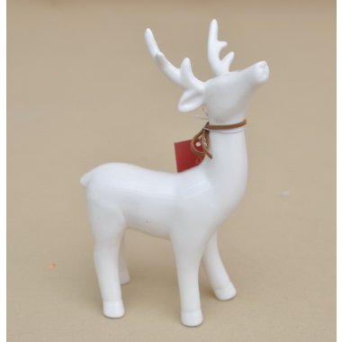 TG79929 RENIFER BIAŁY CERAMIKA H 20*14 CM OP.2 SZT