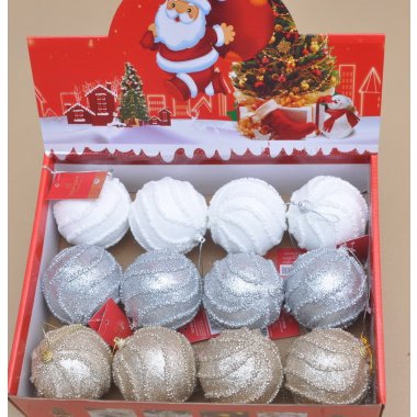 TG78838 BOMBKA BROKAT STYROPIAN 8CM OP.12 SZT