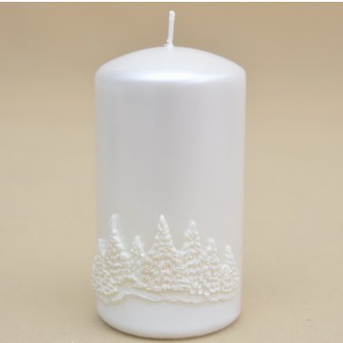 AR0018-WF-01 ŚWIECA CHOINKI BIAŁA H 15*8 CM OP.12