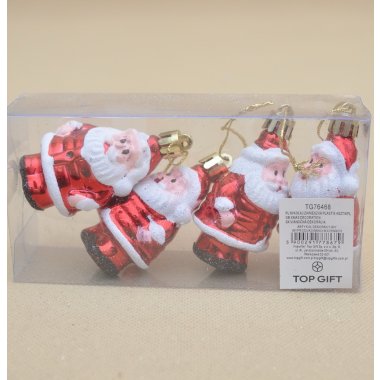 TG76468 BOMBKA MIKOŁAJ*4 PLASTIK H 7*4 CM