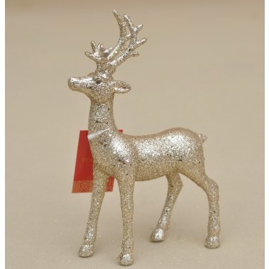 TG79104-3 RENIFER ZŁOTY BROKAT PLAST H 19*11 OP.36