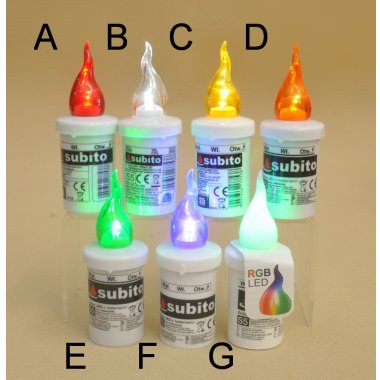 S5 WKŁAD LED DO ZNICZY Z BATERIAMI 2*AA 11*4CM