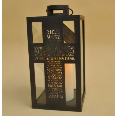 10/24/YZE-ON LATARENKA LED Z MODLITWĄ H26*13CM