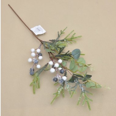 CV34207 GAŁĄZKA KULKI TUJA OŚNIEŻONA 54 CM OP.6/60