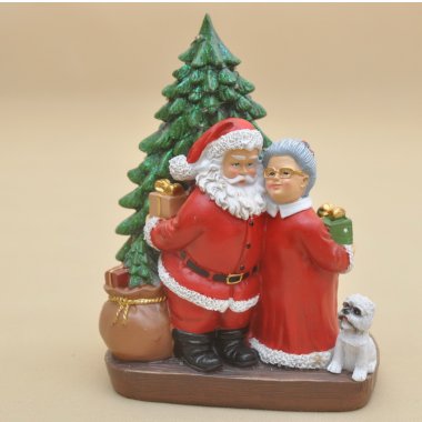 488259 MIKOŁAJ BABCIA POLIRESING LED H 24*18 CM