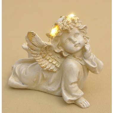 QTY719208A-C ANIOŁ POLIRESING LED ZŁOTY H 12*15*11