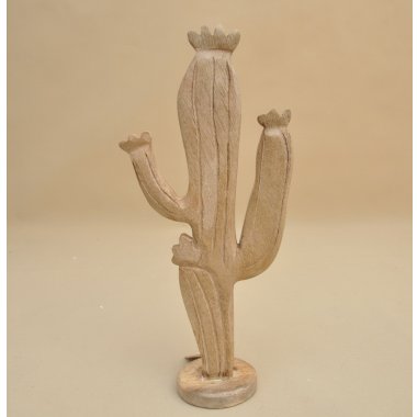 ART21416 KAKTUS DREWNO BRĄZ H 50*23 CM