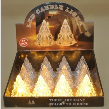 TG73361 TEALIGHTS CHOINKA LED PLASTIK H 8*6 OP.12