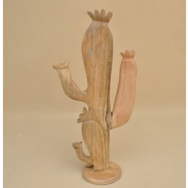 ART21417 KAKTUS DREWNO BRĄZOWY H 73*35 CM