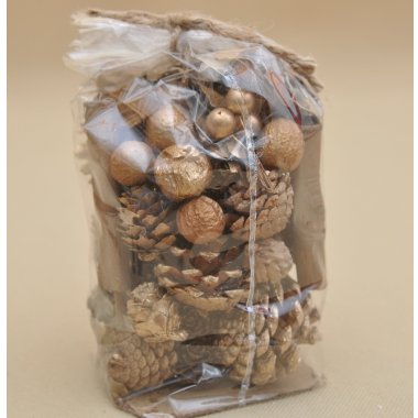 CV36669 DEKORACJA NATURA SZYSZKI WOREK OP.6 SZT