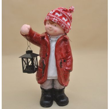 TG69961 DZIECKO Z LATARENKĄ CERAMIKA H 46*24 CM