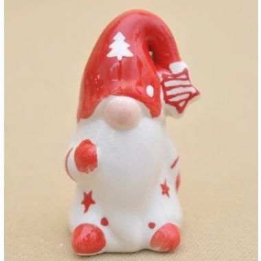 TG73157 SKRZAT BIAŁ/CZERW CERAMIKA H 9*5 CM OP.12