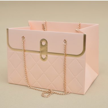 JK0630 TOREBKA PREZENTOWA  RÓŻOWA10X10,5X15 OP.10