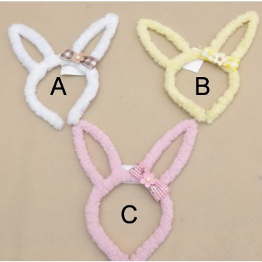 TG76729-MIX OPASKA USZY PLUSZOWA H 25 CM OP.12 SZT