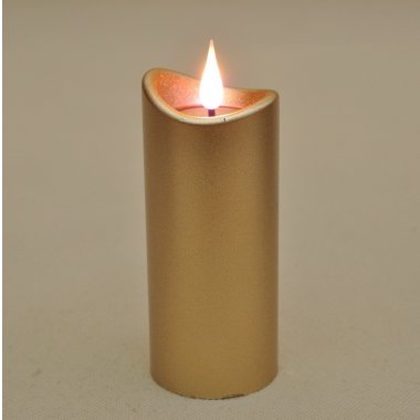 1/24/WAX-BAT G ŚWIECA LED 5*H12 CM 2*R6 GOLD