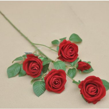 VIP7007 RÓŻA*5 GAŁĄZKA WELUR 83 CM OP.6/36 SZT