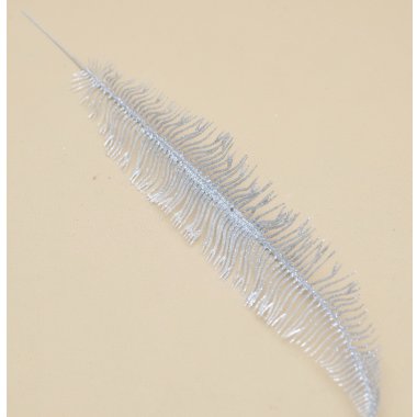 JK0678 PAPROĆ BROKAT SERBRNA 55 CM. 12/144 SZT