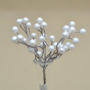 TH0712645WH PIK KULKI PERŁOWE H18 CM OP.6/48 SZT