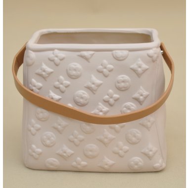 CAC-343-08511 TOREBKA BEŻOWA CERAMIKA H 17*17*11