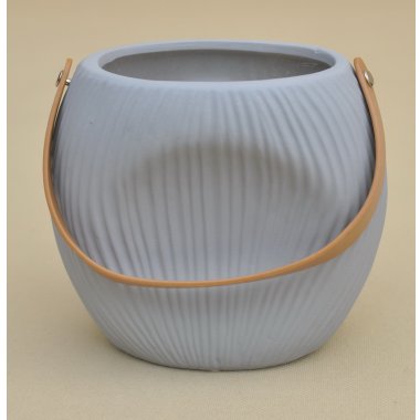 CAC-343-08231 TOREBKA SZARA CERAMIKA H 16*11*18