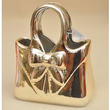 JY25N105 GOLD TOREBKA CERAMIKA ZŁOTA H26*21*10 CM