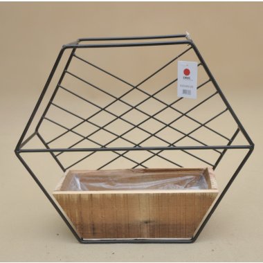 BJ2024WD-305 OSŁONKA DREWNO METAL H 9/32*36*12 CM