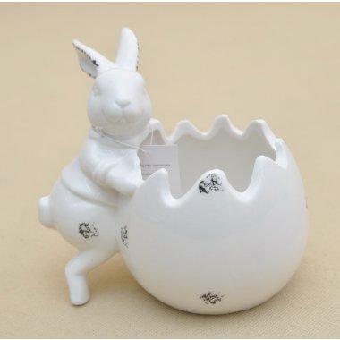 J12-24143 OSŁONKA SKORUPKA KRÓLIK PORCELANA H14*16