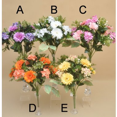 MD064 BUKIET*15 GERBERA HORTENSJA 52 CM OP.6 SZT