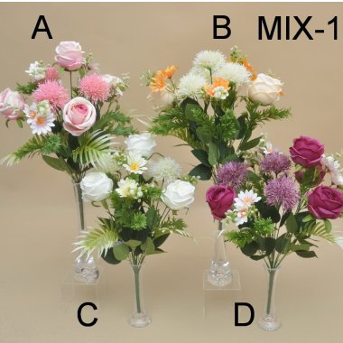 BUK1002 BUKIET*12 RÓŻA OSET 49 CM OP.12 SZT