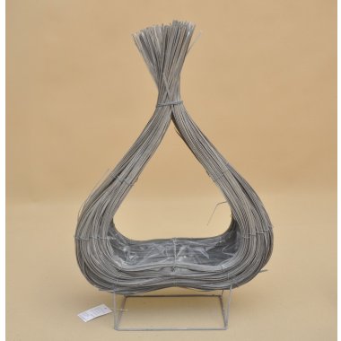 OR-K-8288-GREY ROGAL RATAN SERCE SZARE H 55*37*15