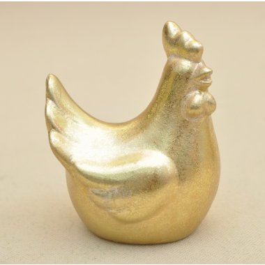 TG70851 KURA CERAMIKA ZŁOTA H14*11*8CM OP.6 SZT