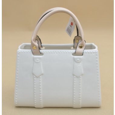 JY25N101 WHITE TOREBKA PORCELANOWA KREM H17*21*12