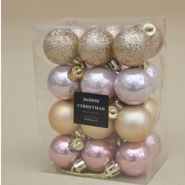 AVS100030 BOMBKA*24 ZŁO/RÓŻ PLASTIK 3 CM OP.20