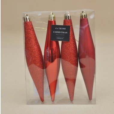 AVS101220 BOMBKA*4 SOPLE CZERW PLASTIK 15CM OP.24